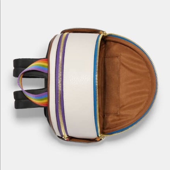 Mildly used Mini Court Backpack With Rainbow Coach - Picture 3 of 4
